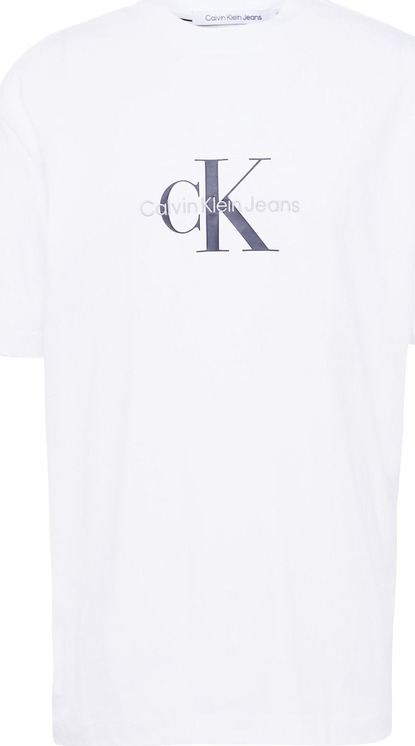 Calvin Klein Jeans Tričko černá / bílá