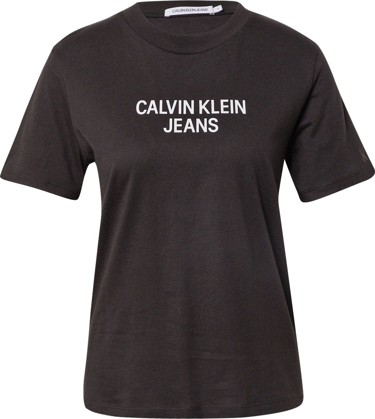 Calvin Klein Jeans Tričko černá / bílá