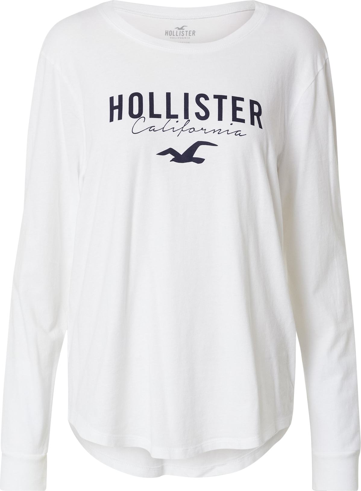 HOLLISTER Tričko černá / bílá