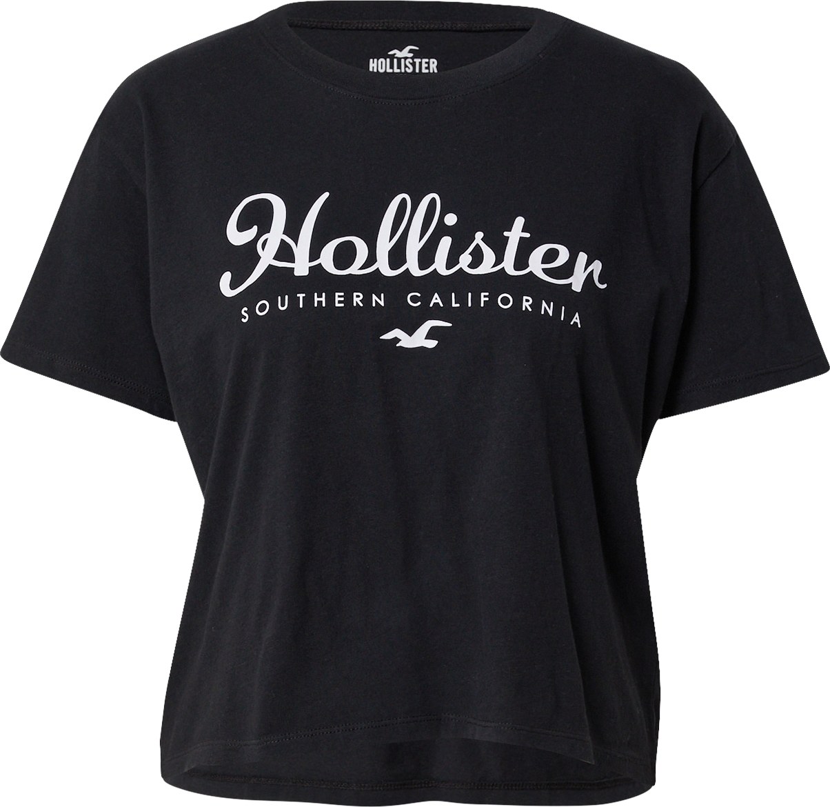 HOLLISTER Tričko černá / bílá