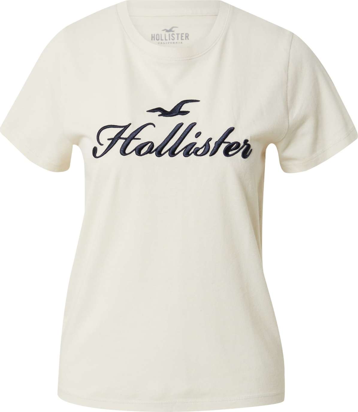 HOLLISTER Tričko černá / offwhite