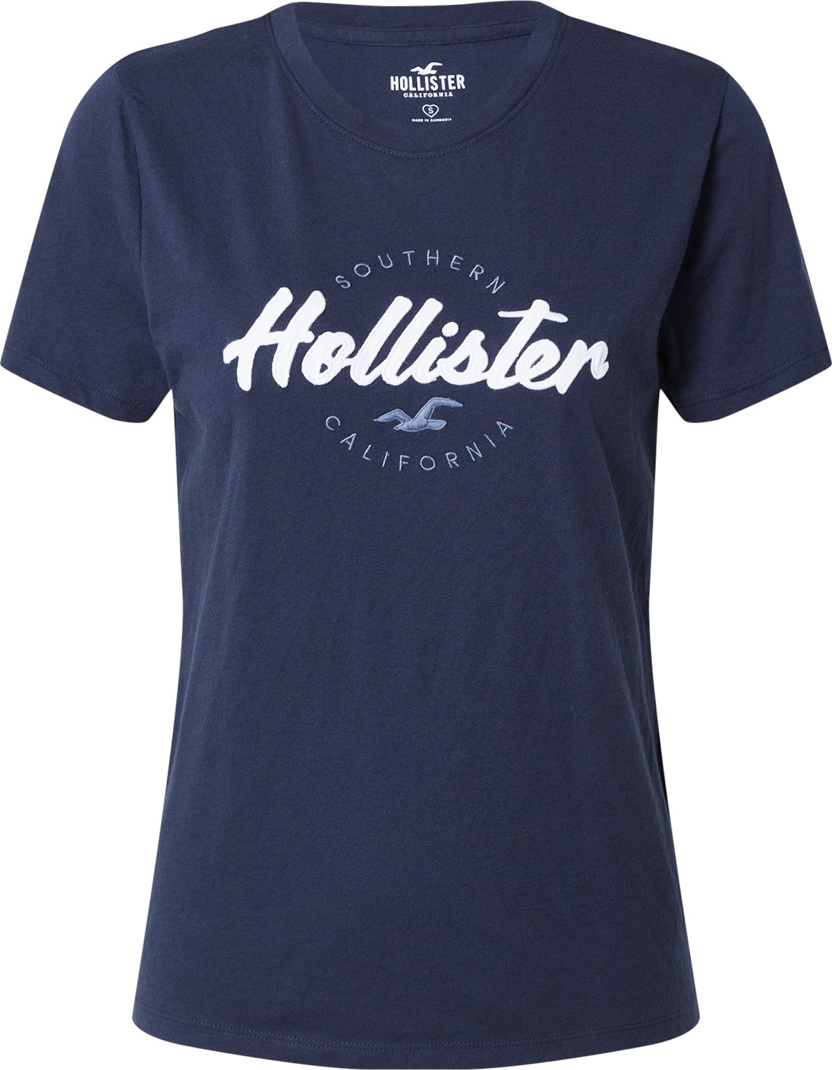 HOLLISTER Tričko námořnická modř / bílá