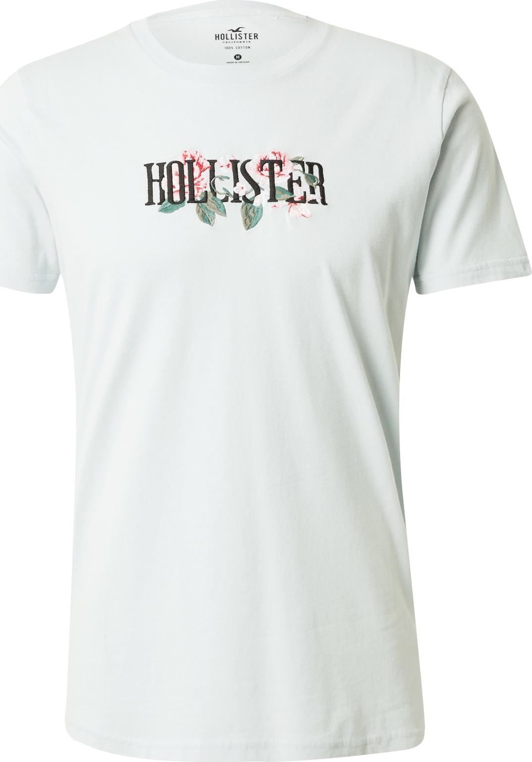 HOLLISTER Tričko pastelová modrá / růžová / červená / černá