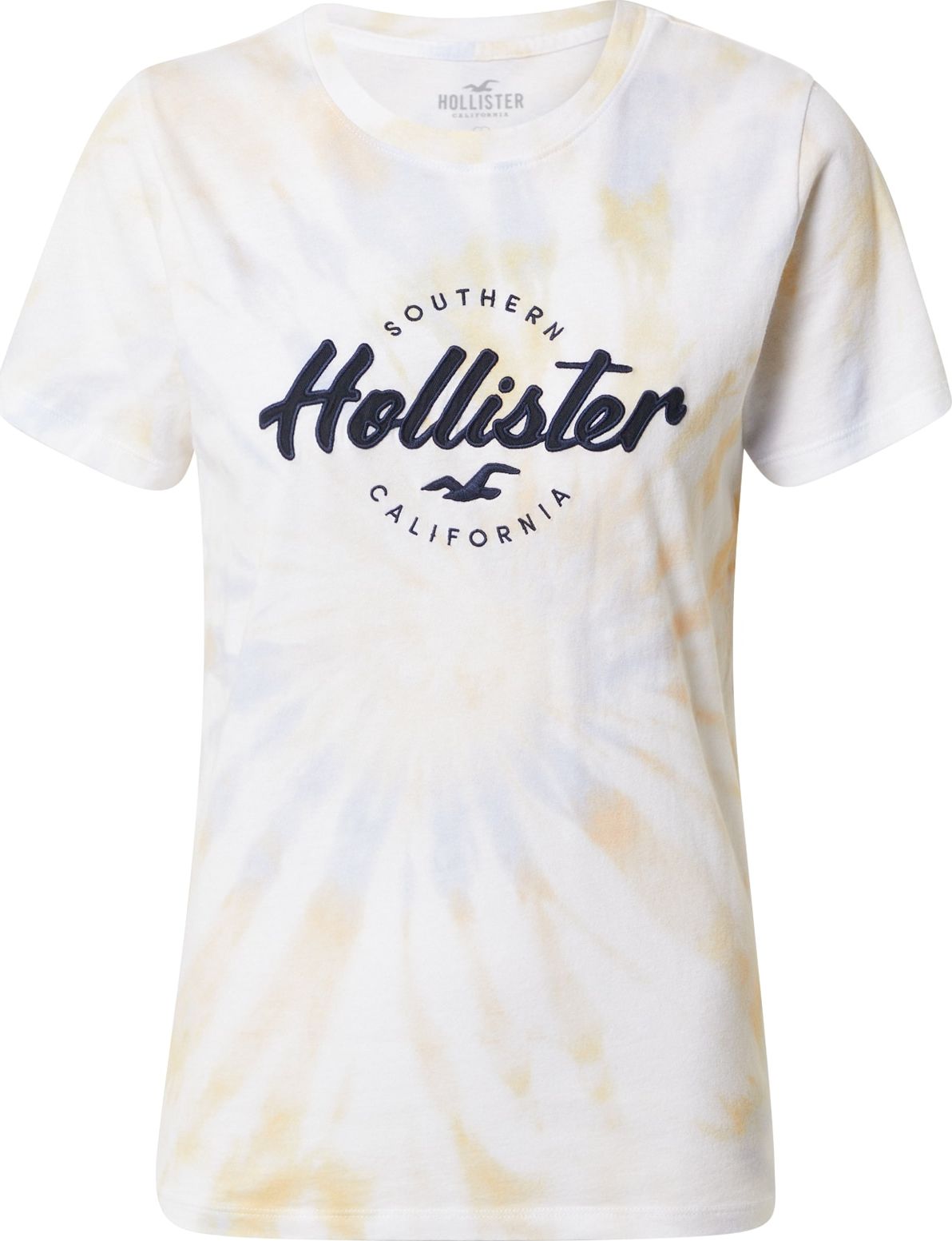 HOLLISTER Tričko pastelová modrá / světlemodrá / tmavě modrá / žlutá