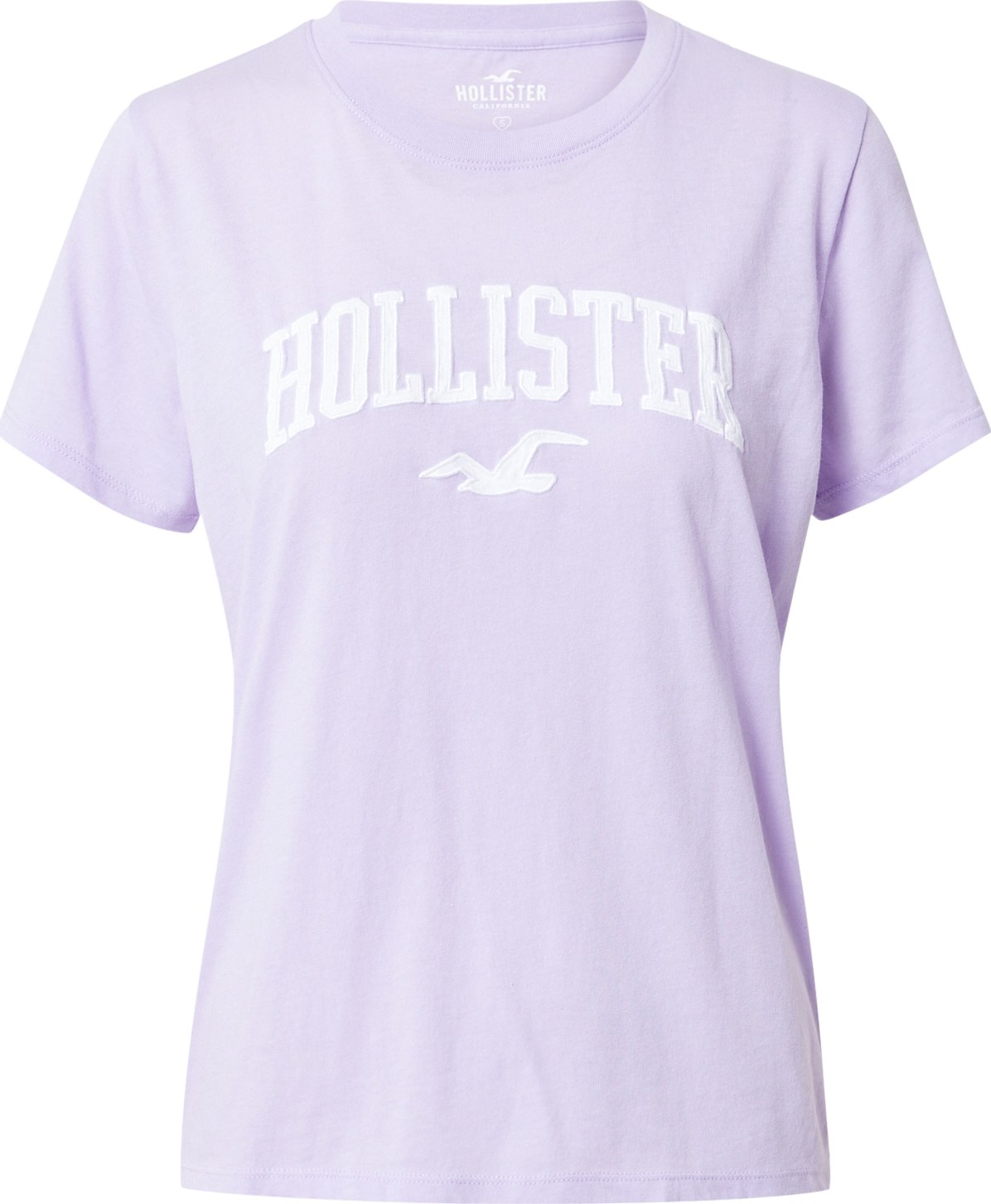 HOLLISTER Tričko světle fialová / bílá