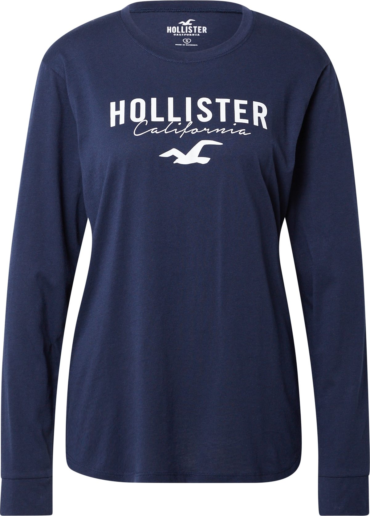 HOLLISTER Tričko tmavě modrá / bílá