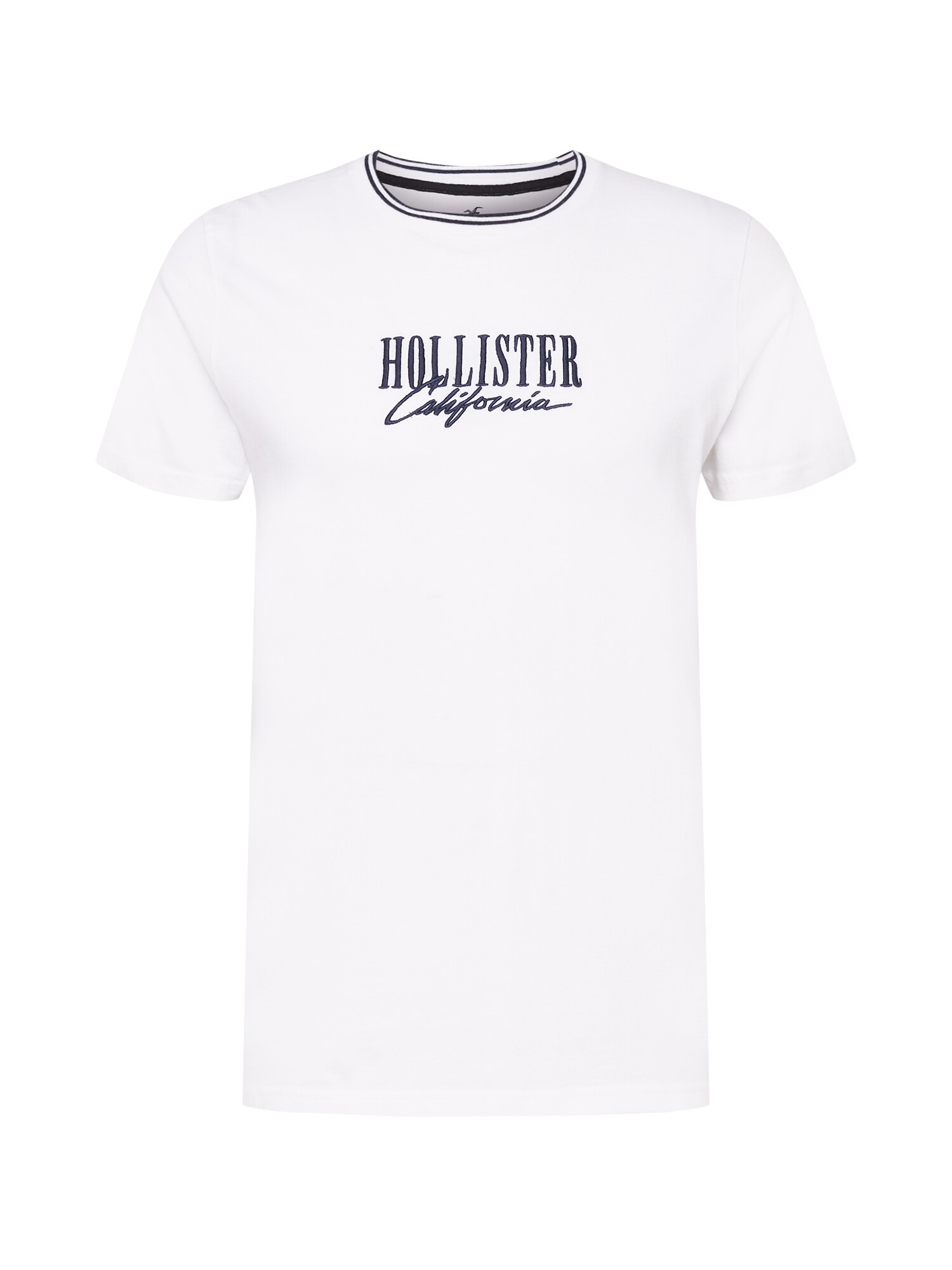 HOLLISTER Tričko 'VARSITY MAR' tmavě modrá / bílá