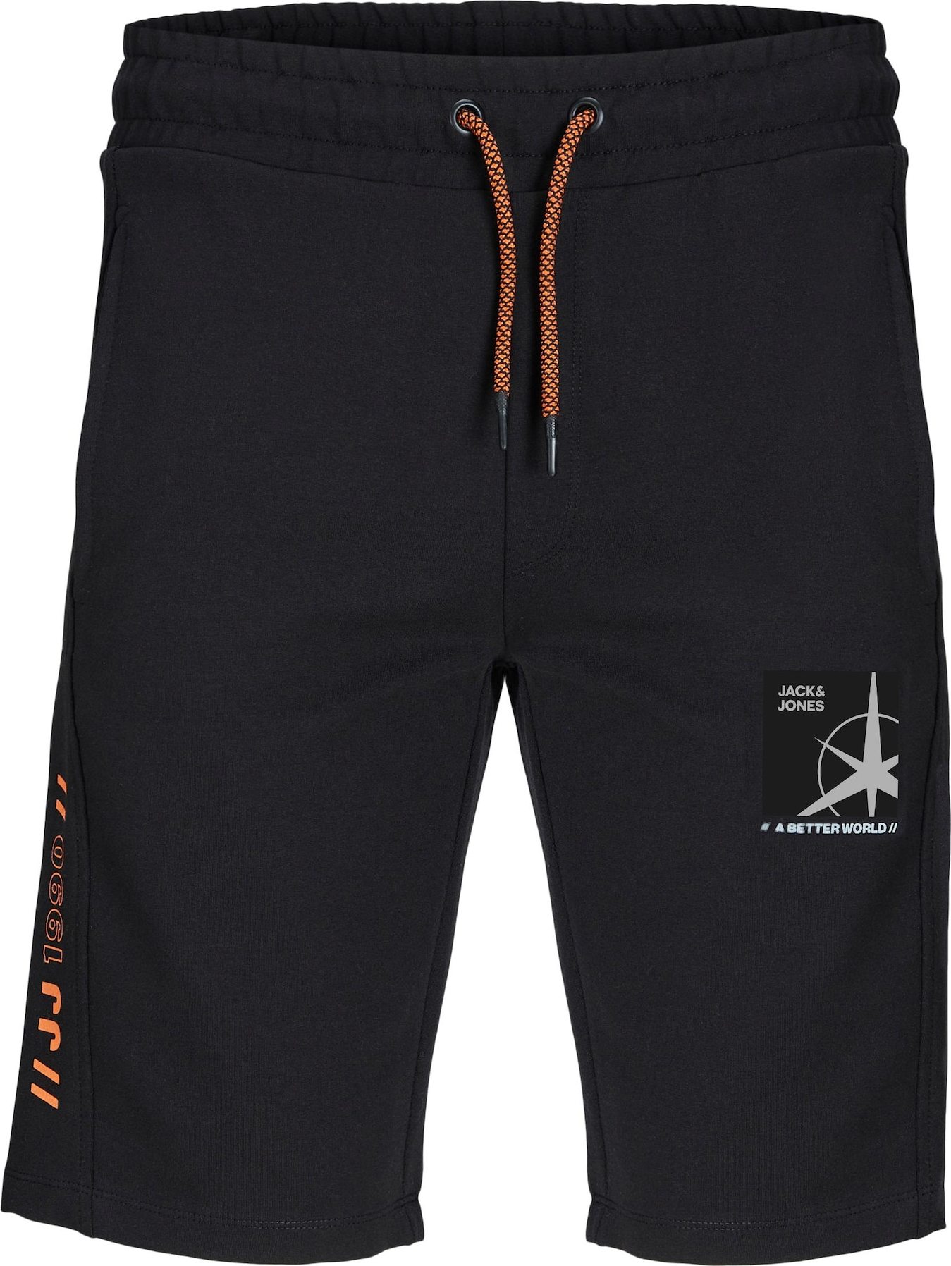 JACK & JONES Kalhoty 'FILO' světle šedá / oranžová / černá