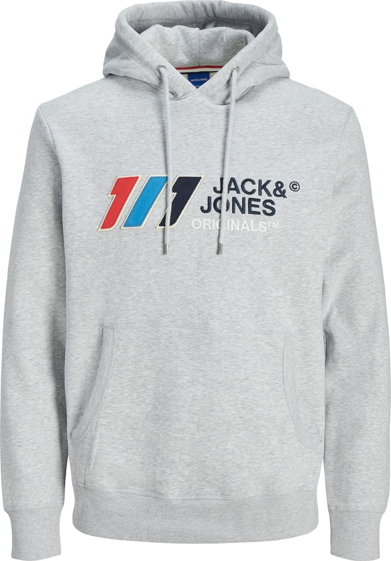 JACK & JONES Mikina světle šedá / mix barev