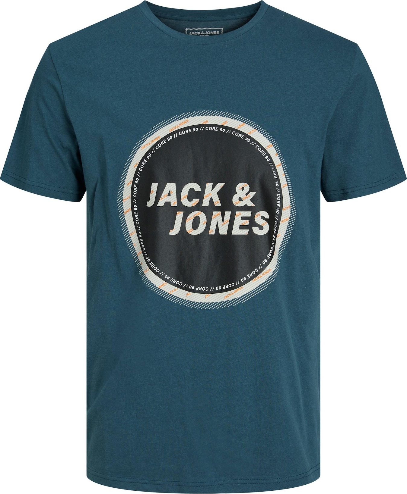 JACK & JONES Tričko 'Friday' béžová / petrolejová / černá