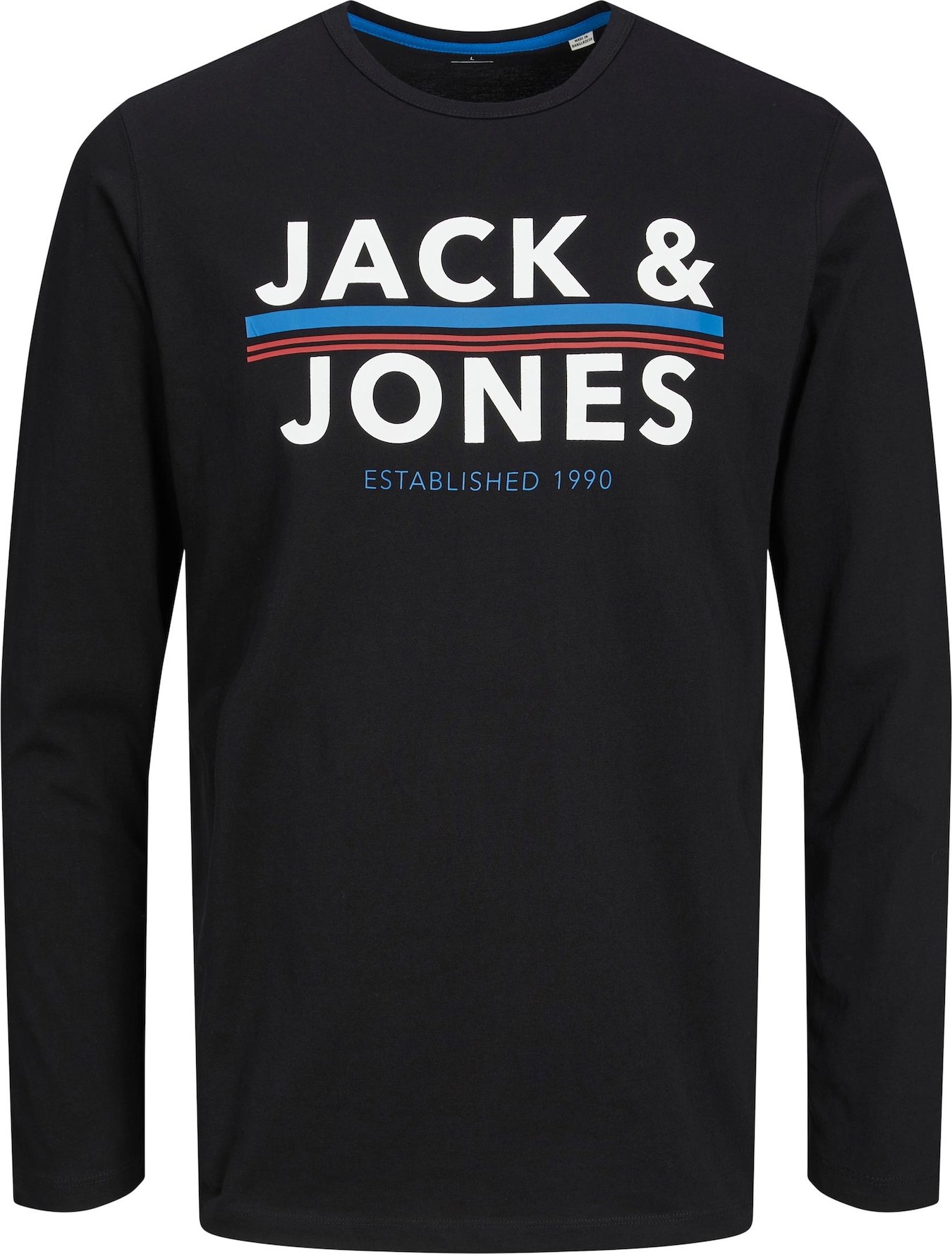 JACK & JONES Tričko 'Ron' světlemodrá / černá / bílá