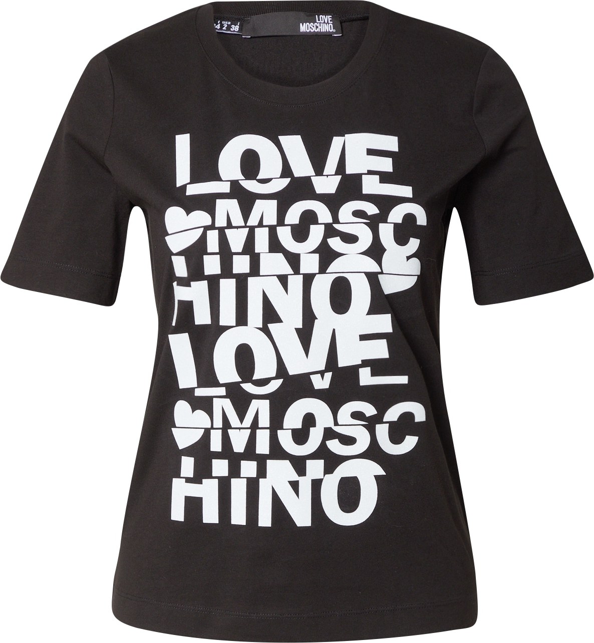 Love Moschino Tričko černá / bílá