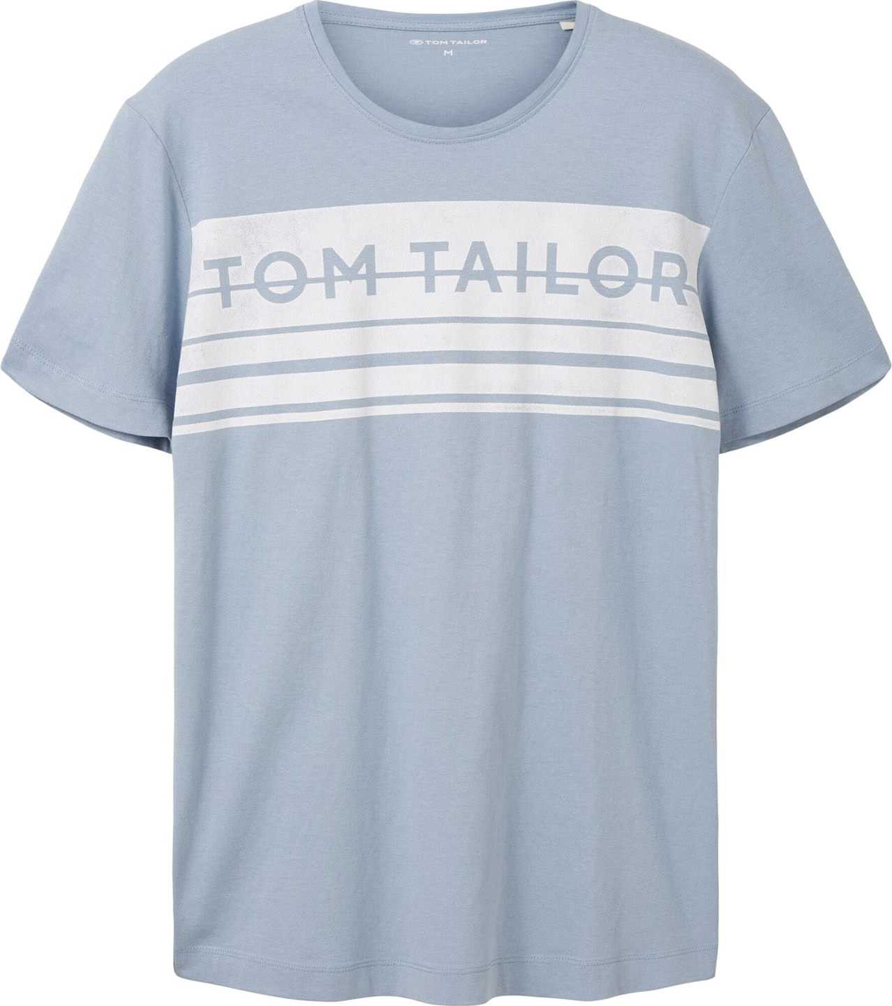 TOM TAILOR Tričko světlemodrá / bílá