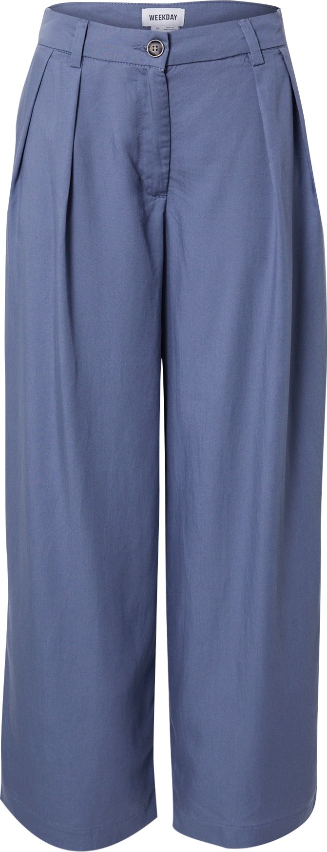 WEEKDAY Kalhoty se sklady v pase 'Hazel' chladná modrá