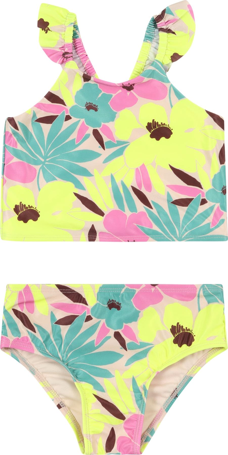 Bikiny GAP žlutá / nefritová / pink / černá