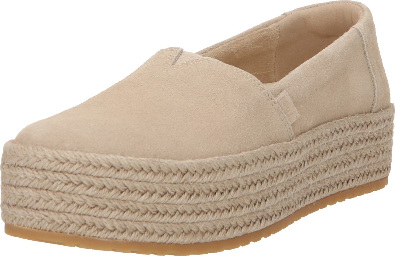 Espadrilky 'VALENCIA' TOMS světle hnědá