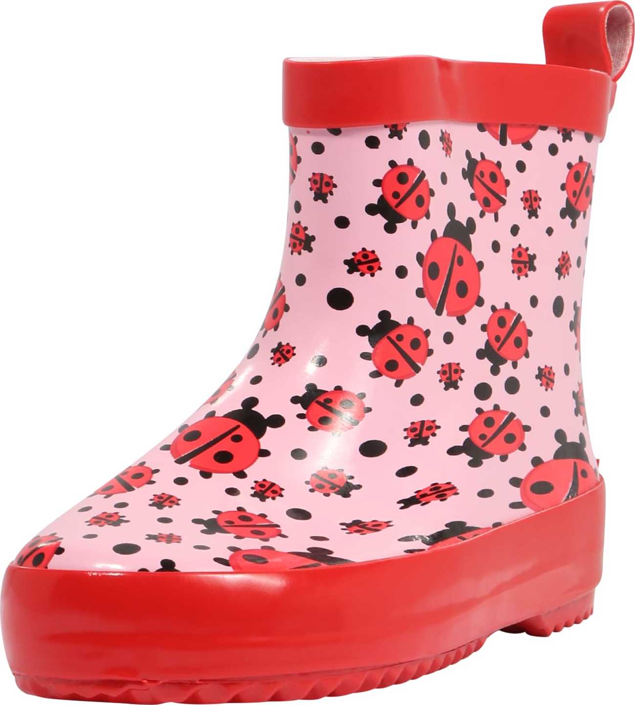 Gumové holínky PLAYSHOES růžová / světle červená / černá