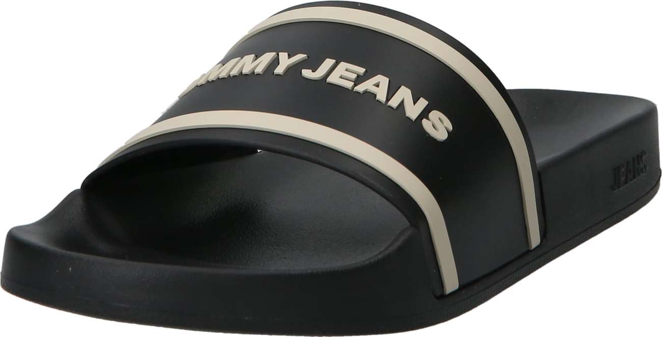 Plážová/koupací obuv Tommy Jeans béžová / černá