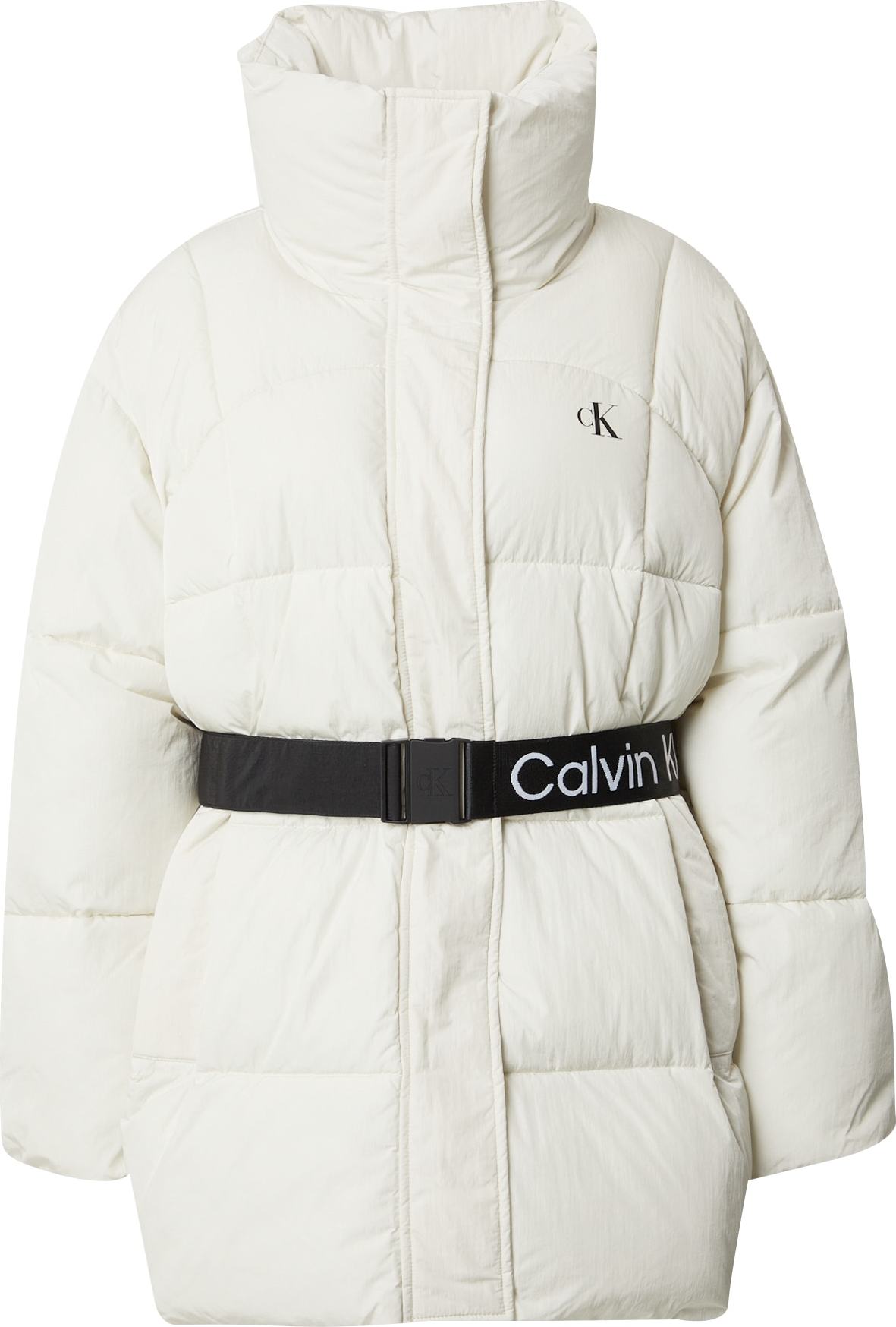 Přechodná bunda Calvin Klein Jeans černá / bílá