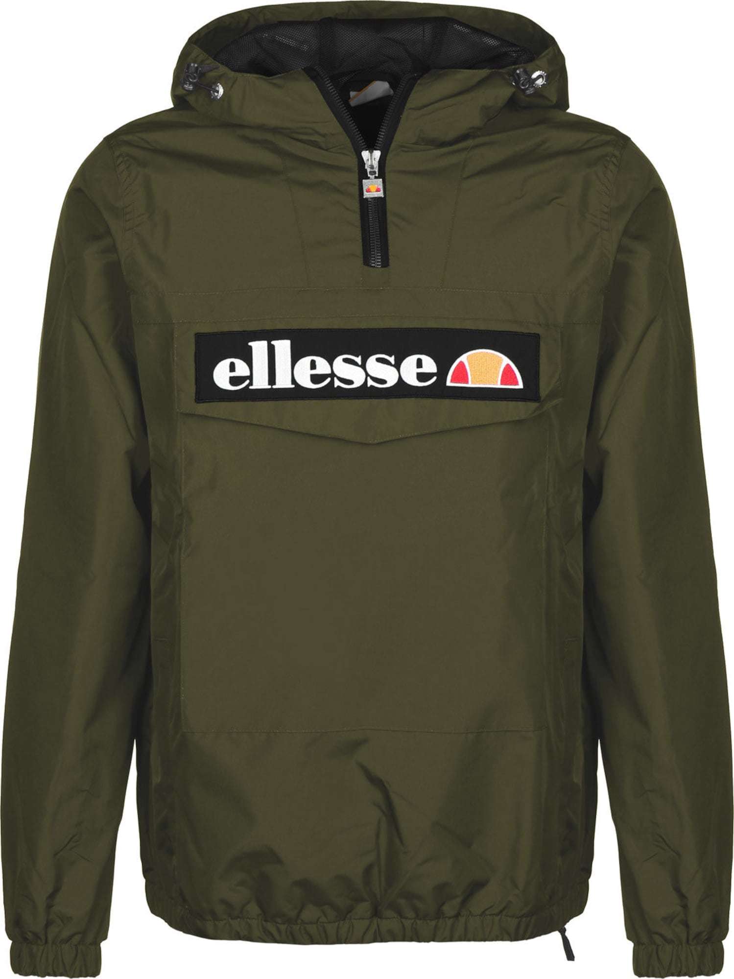 Přechodná bunda 'Mont 2' Ellesse khaki / oranžová / oranžově červená / černá / bílá