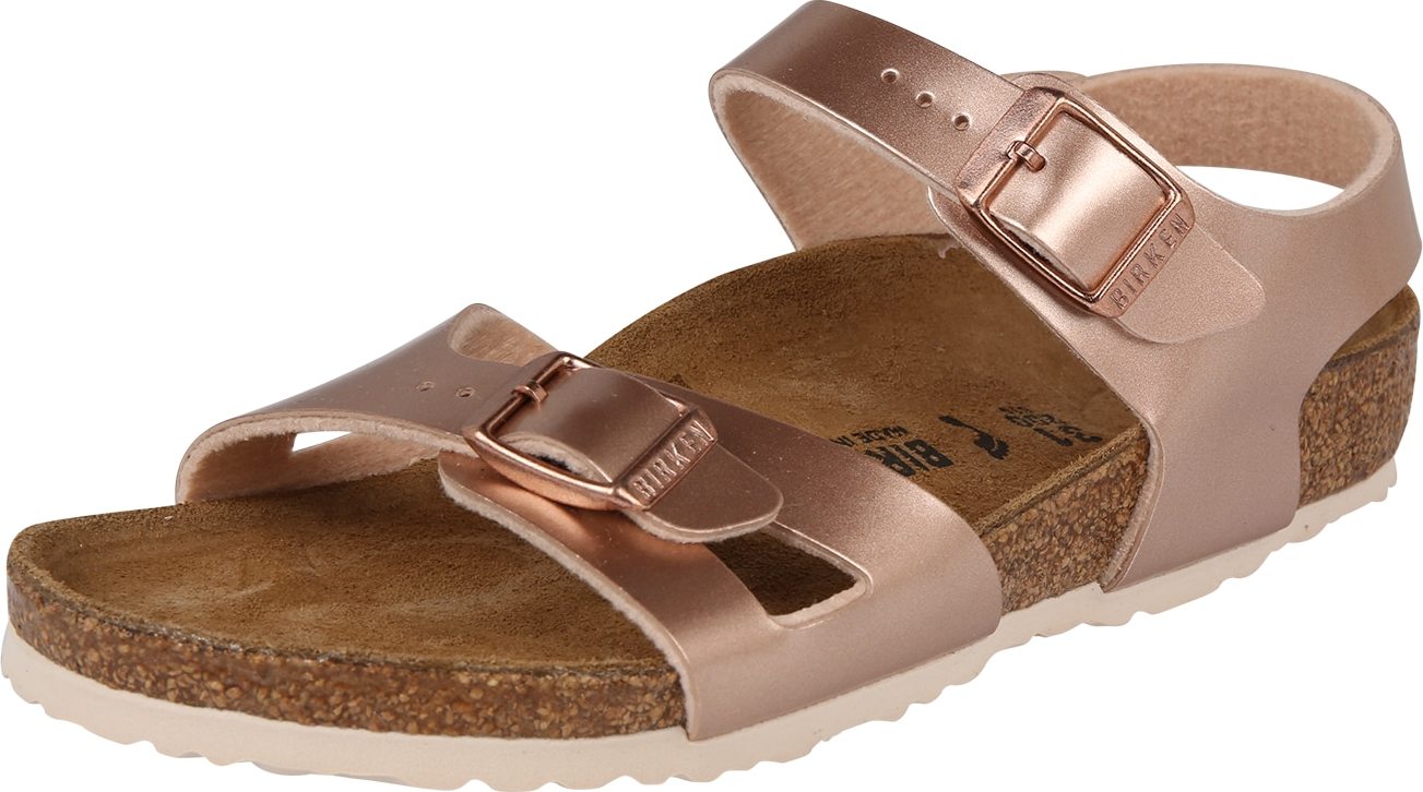 Sandály 'Rio' Birkenstock růžově zlatá