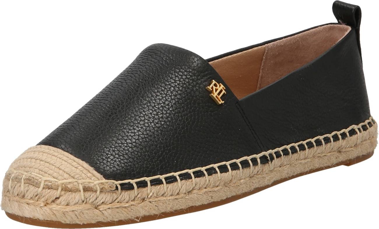 Slipper Lauren Ralph Lauren zlatá / černá