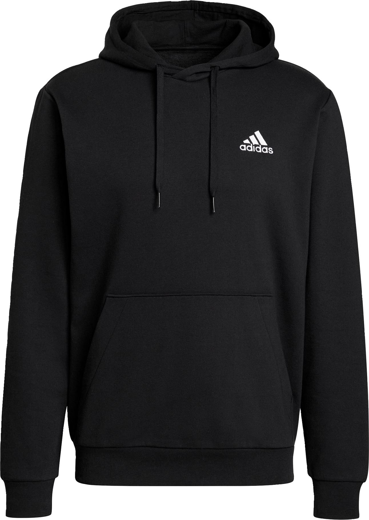 Sportovní mikina 'Essentials Fleece' ADIDAS SPORTSWEAR černá / bílá