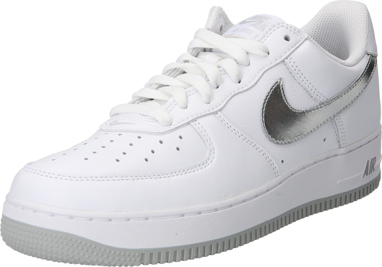 Tenisky 'AIR FORCE 1 LOW RETRO' Nike Sportswear stříbrná / bílá