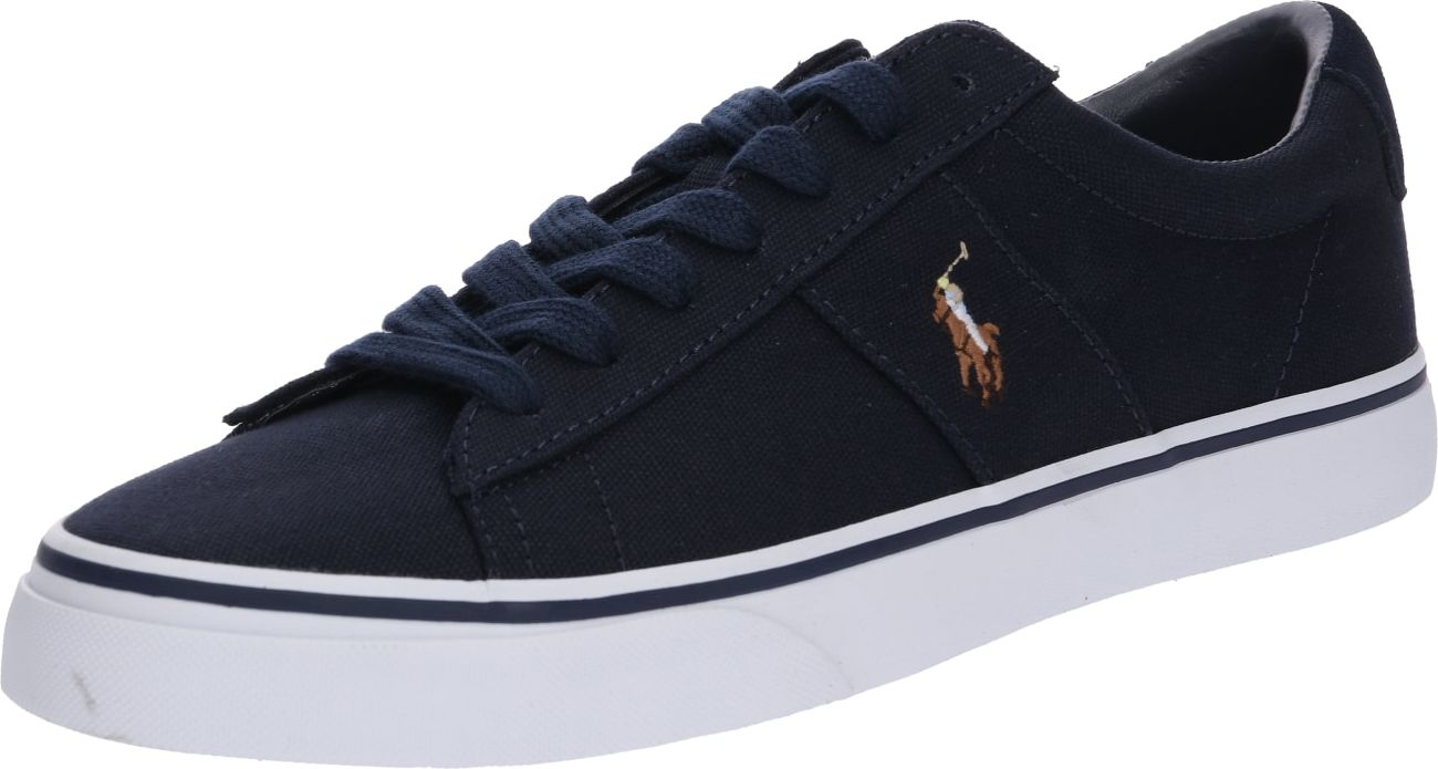 Tenisky 'Sayer' Polo Ralph Lauren námořnická modř / hnědá / pastelově žlutá / bílá