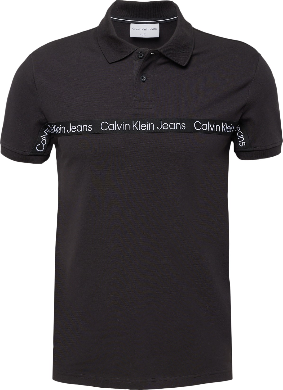 Tričko Calvin Klein Jeans černá / bílá