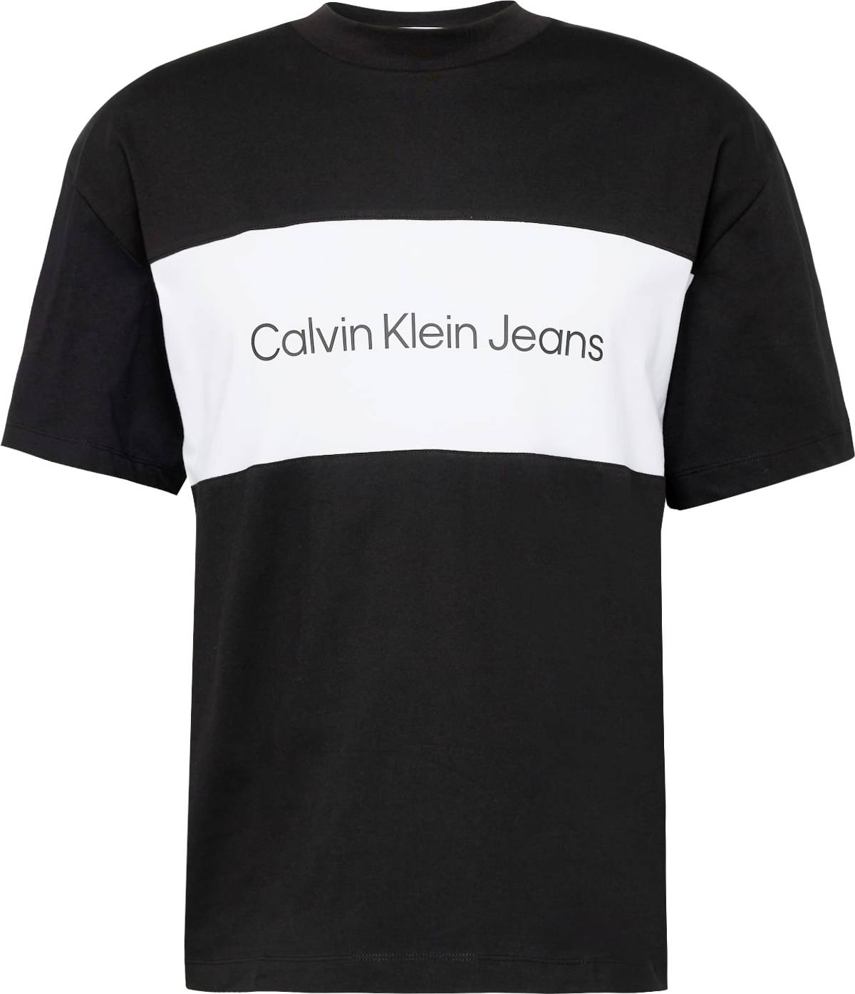 Tričko Calvin Klein Jeans černá / bílá