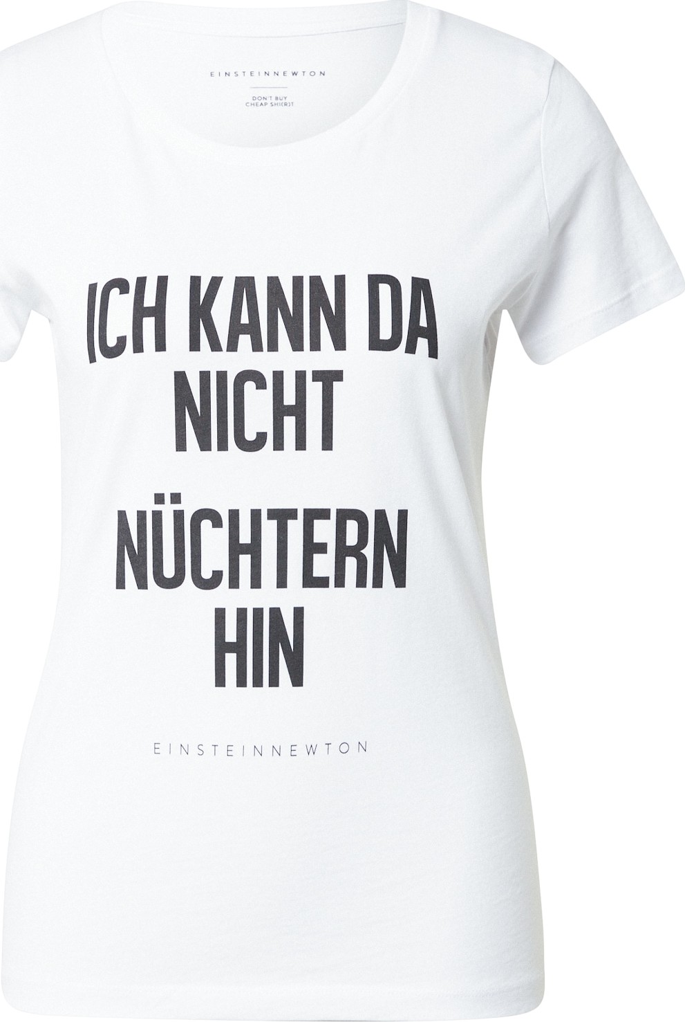 Tričko 'Ich Kann Da Nicht…' einstein & newton černá / bílá