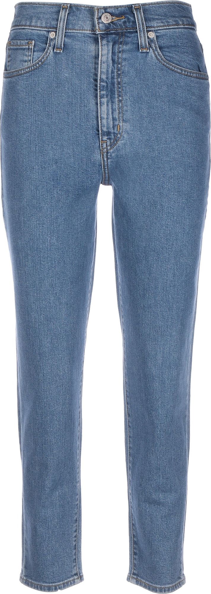 Džíny 'HIGH WAISTED MOM JEAN MED INDIGO - FLAT FINISH' Levis modrá džínovina