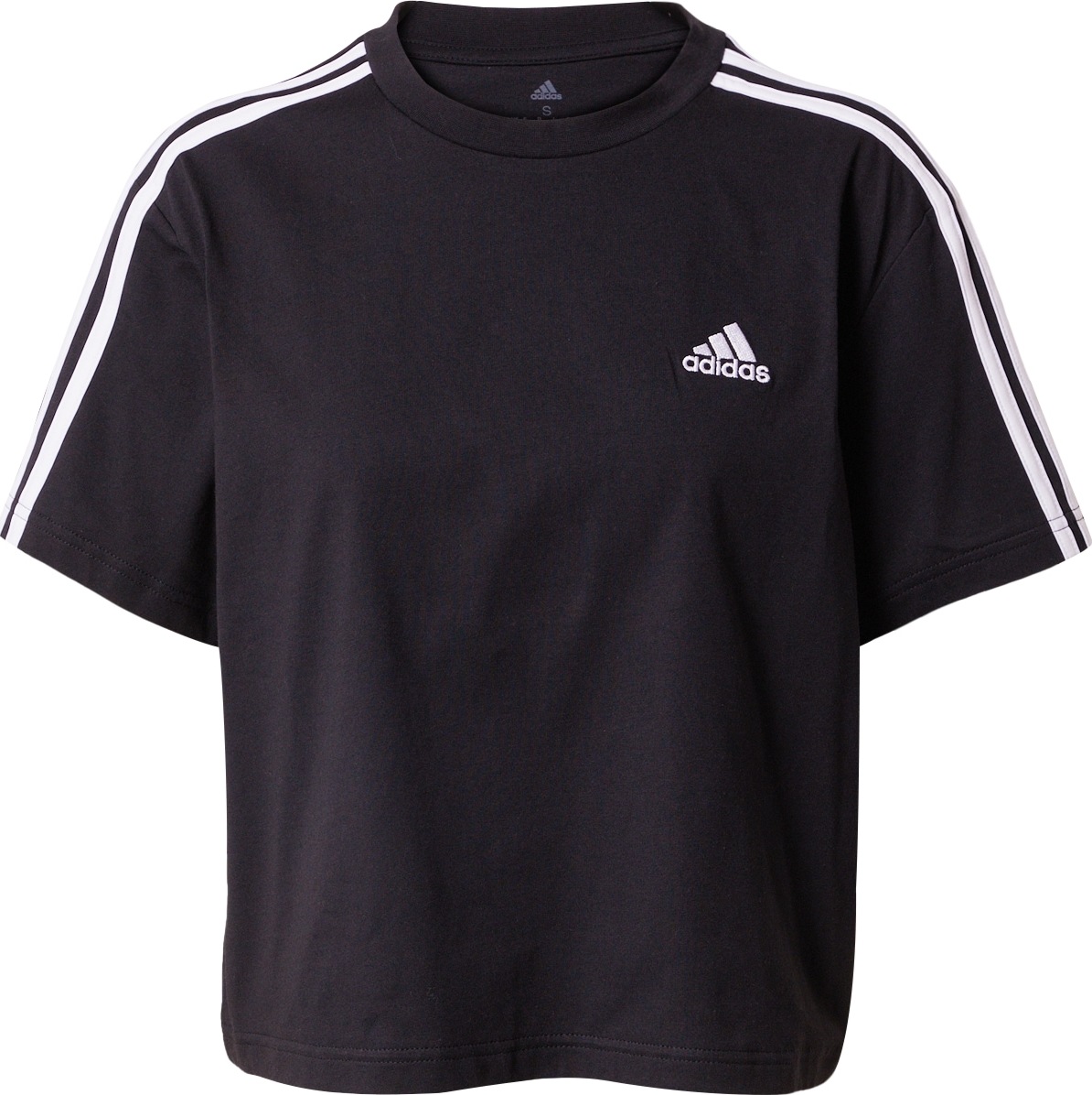 Funkční tričko 'Essentials 3-Stripes ' ADIDAS SPORTSWEAR černá / bílá