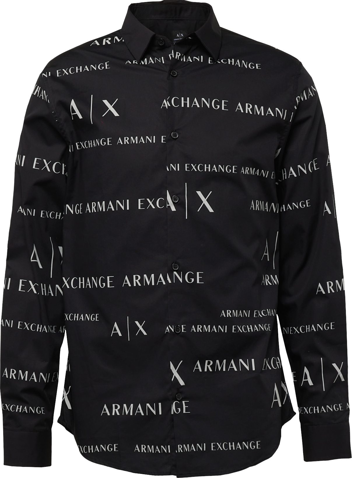 Košile Armani Exchange černá / offwhite