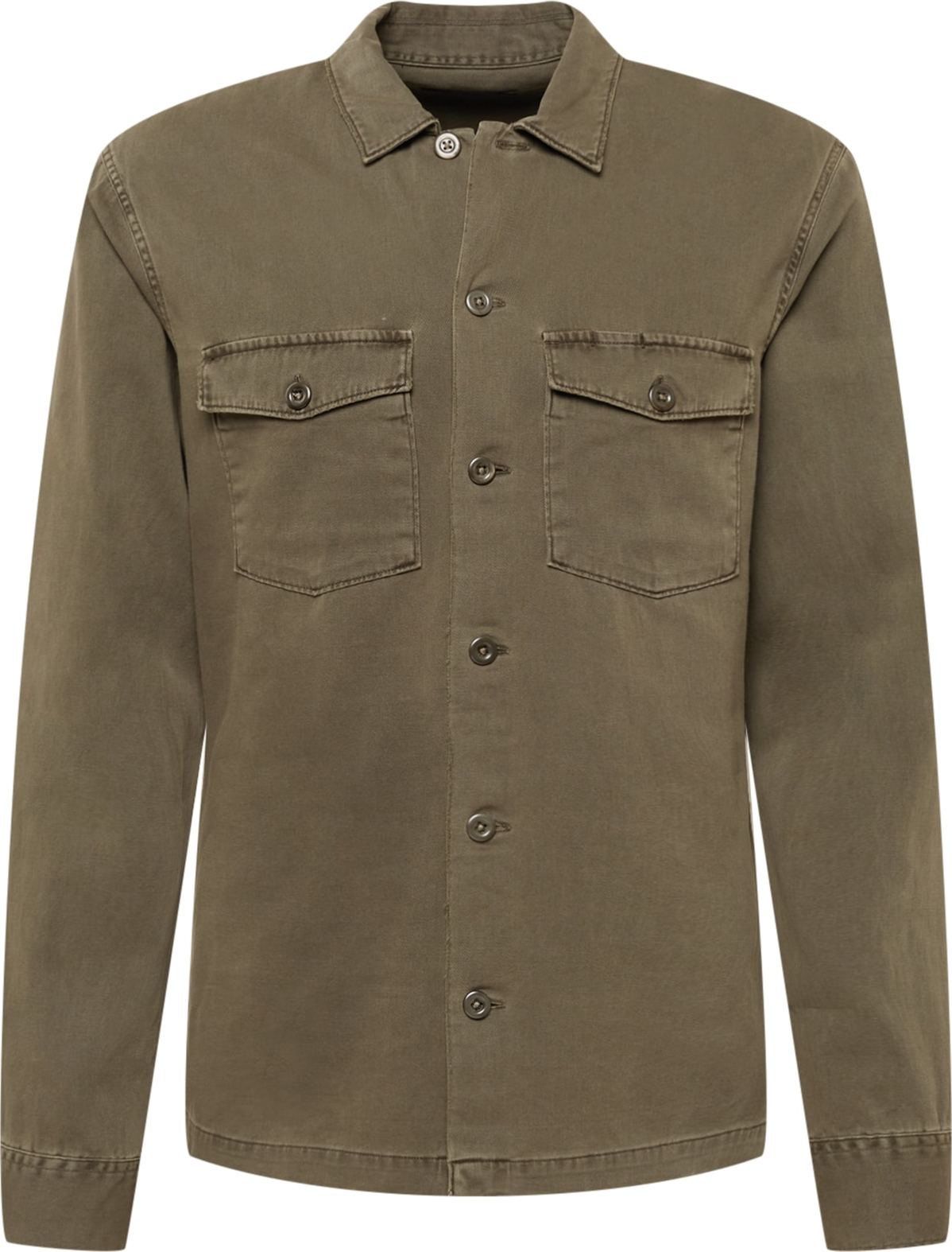 Košile AllSaints khaki