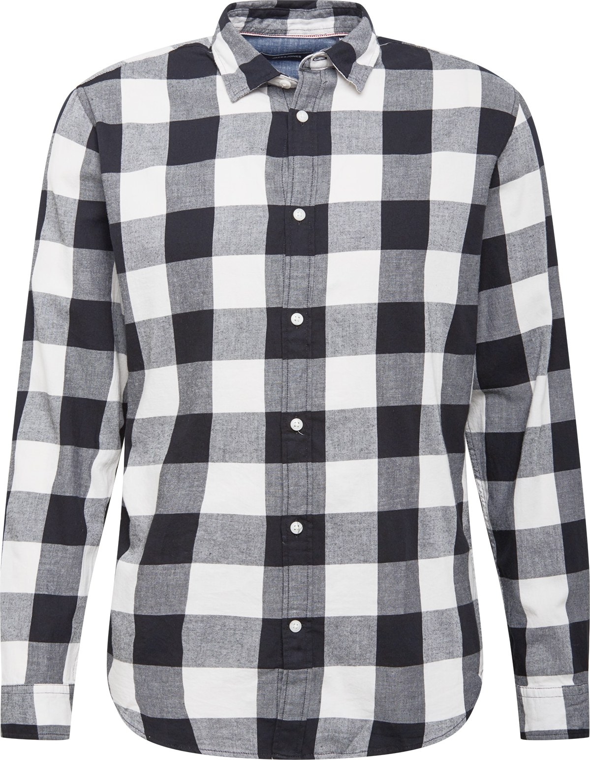 Košile 'Gingham' jack & jones černá / bílá