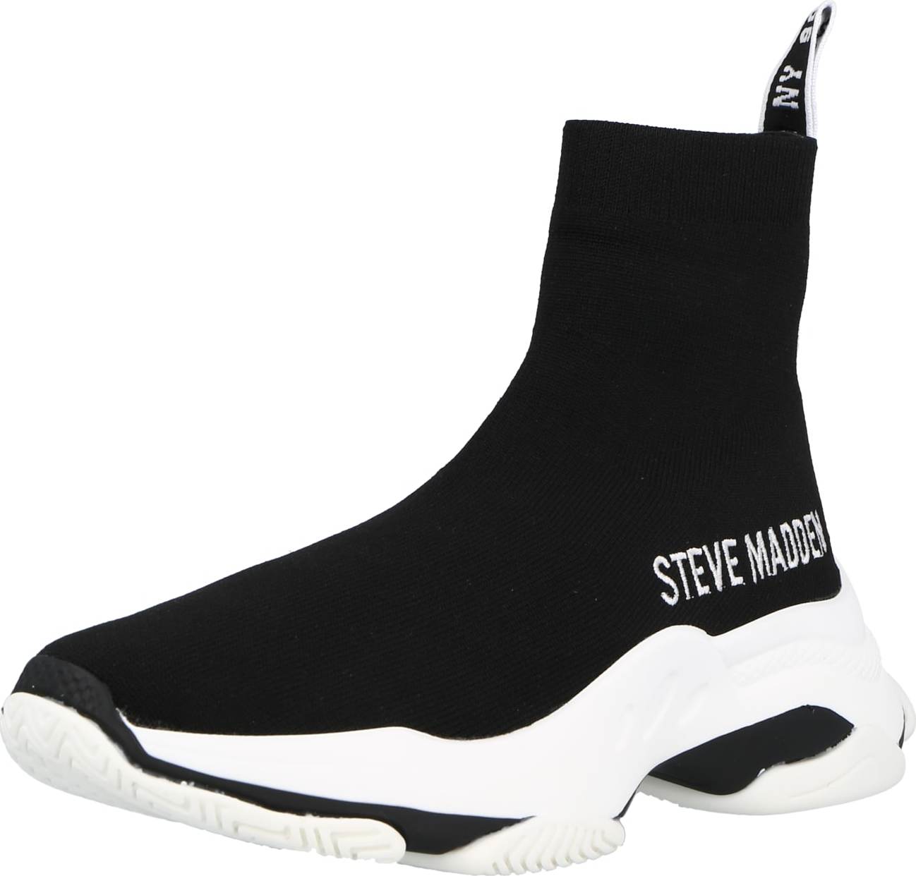 Kotníkové tenisky Steve Madden černá / bílá