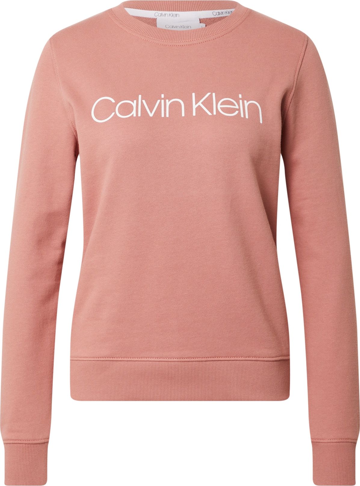 Mikina Calvin Klein starorůžová / bílá