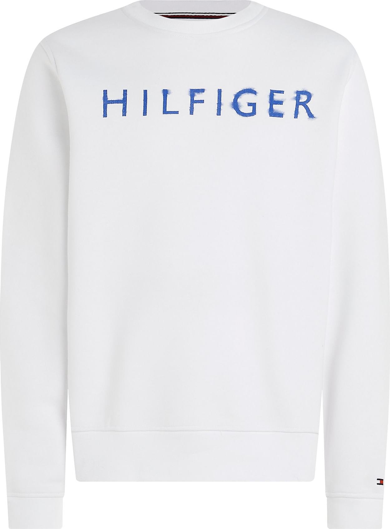 Mikina Tommy Hilfiger modrá / bílá