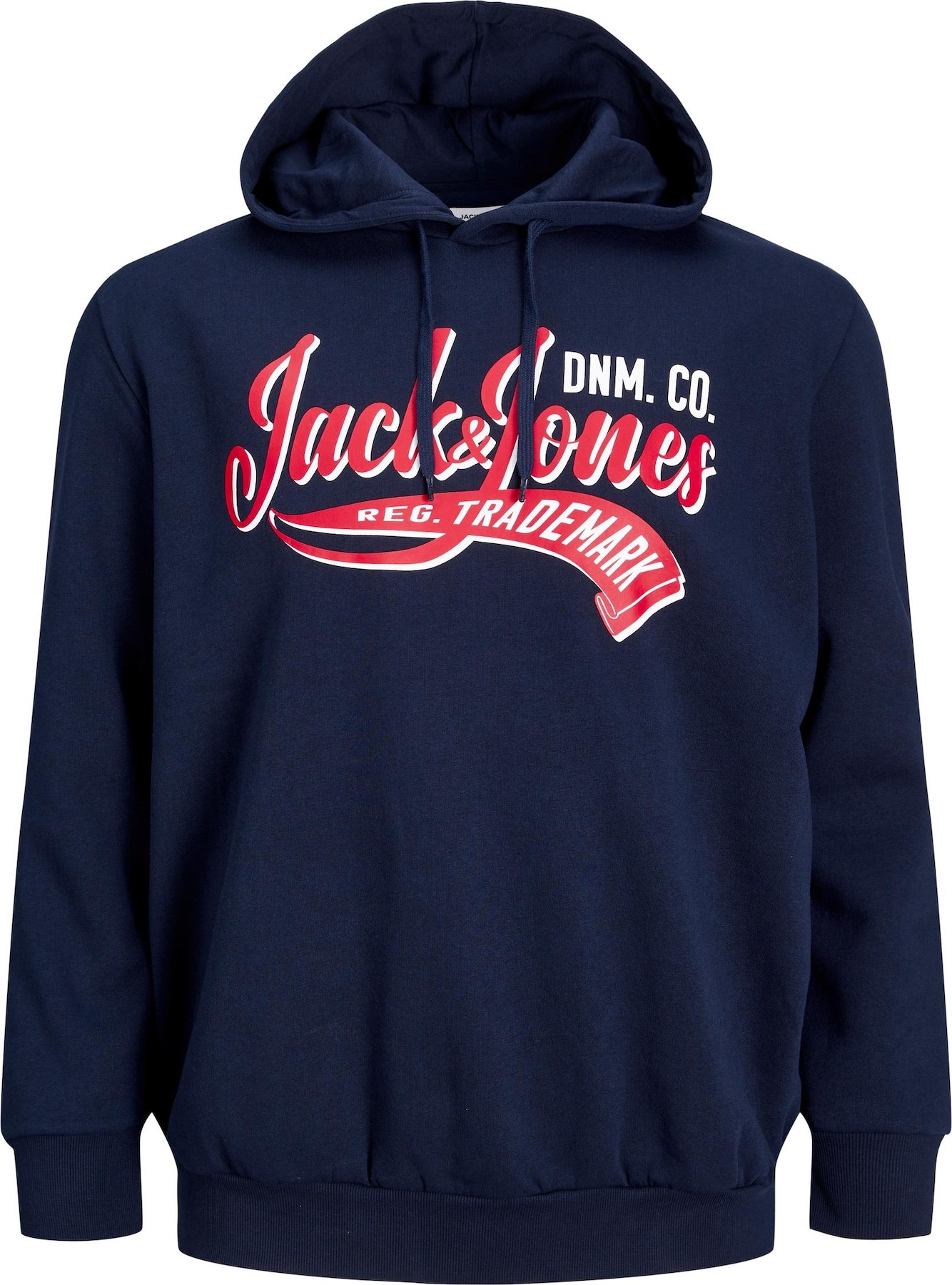 Mikina Jack & Jones Plus tmavě modrá / červená / bílá