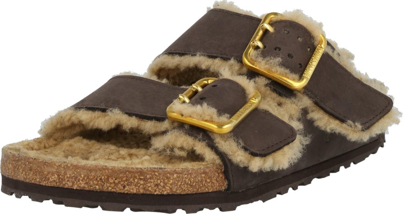 Pantofle Birkenstock světle béžová / hnědá