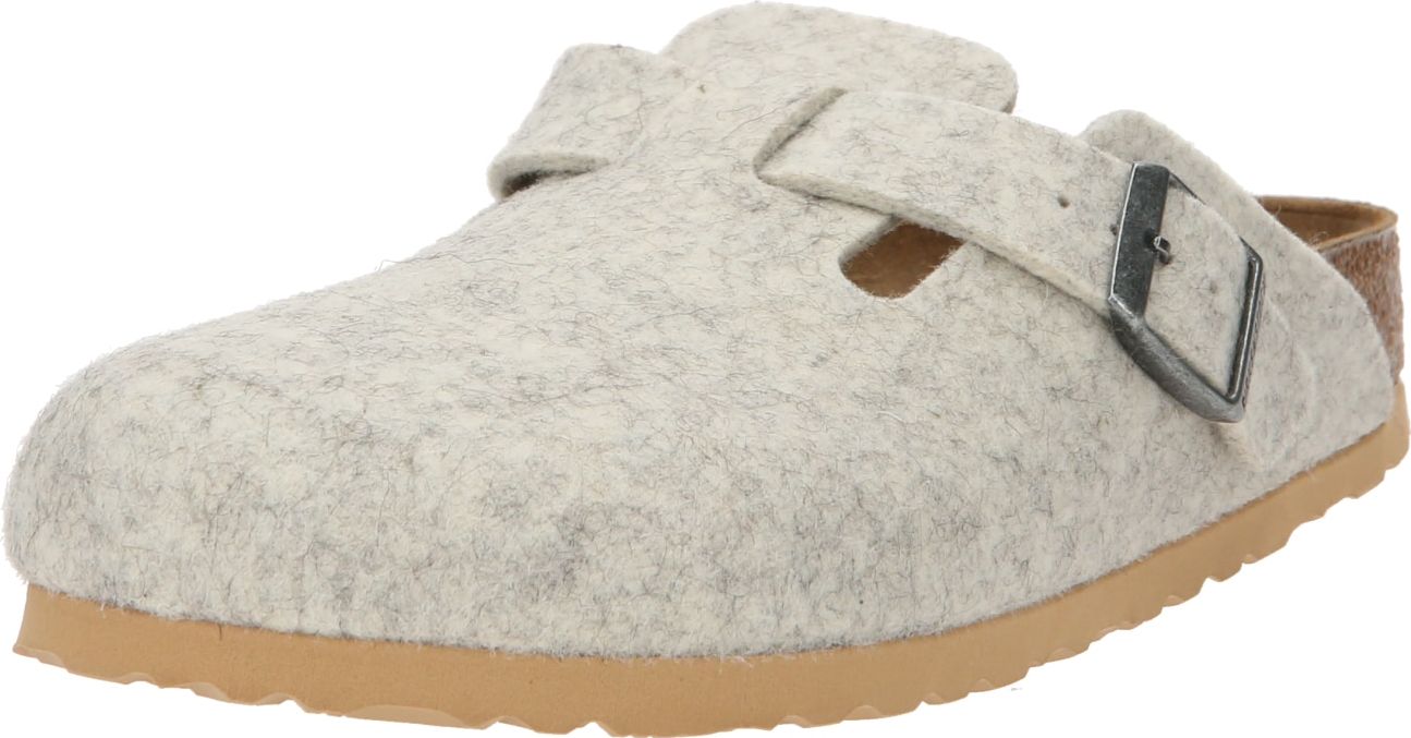 Pantofle 'Boston' Birkenstock bílý melír