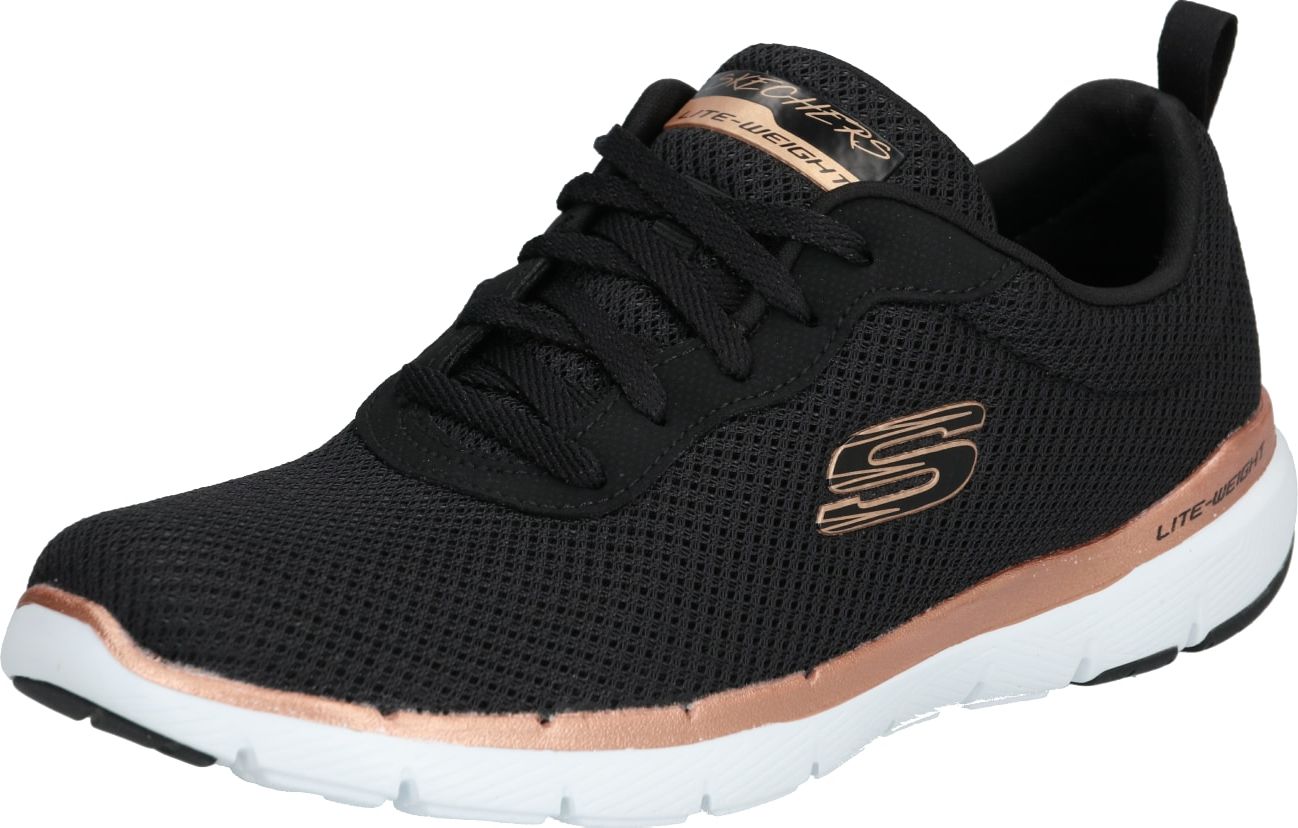 Tenisky 'Flex Appeal 3.0' Skechers bronzová / černá