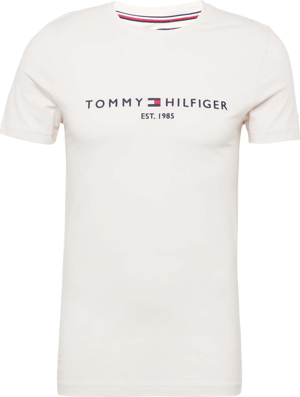 Tričko Tommy Hilfiger krémová / námořnická modř / červená / bílá