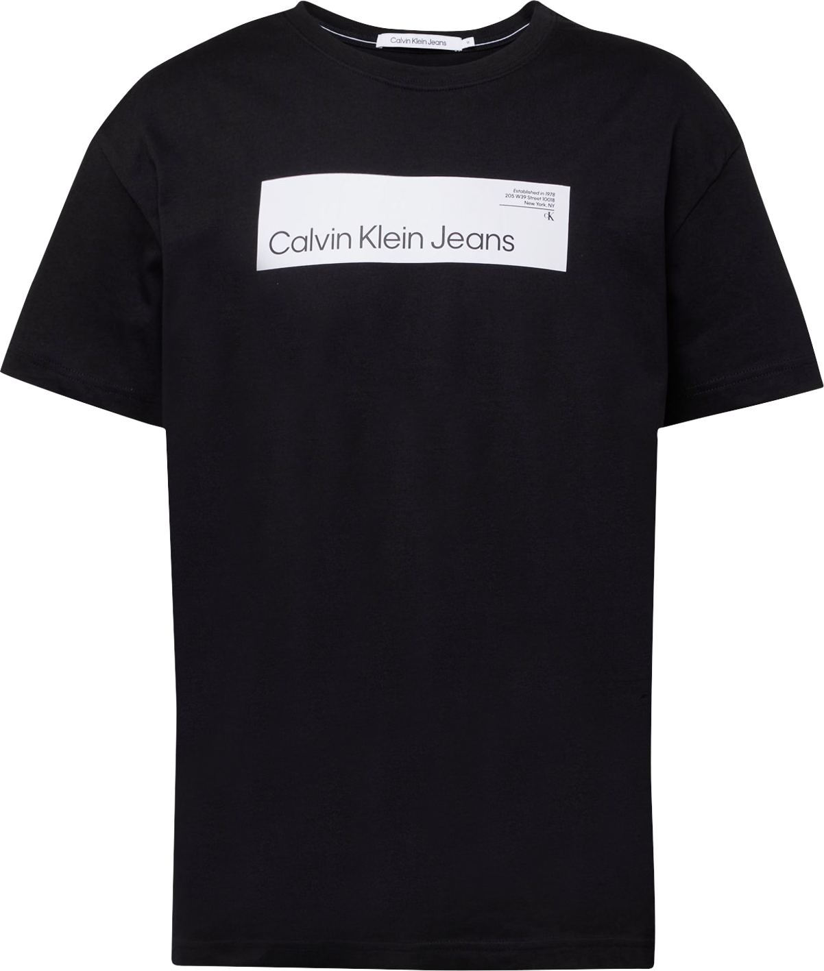 Tričko Calvin Klein Jeans černá / bílá