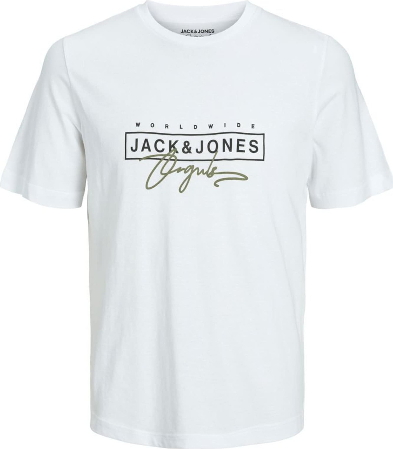 Tričko jack & jones olivová / černá / bílá