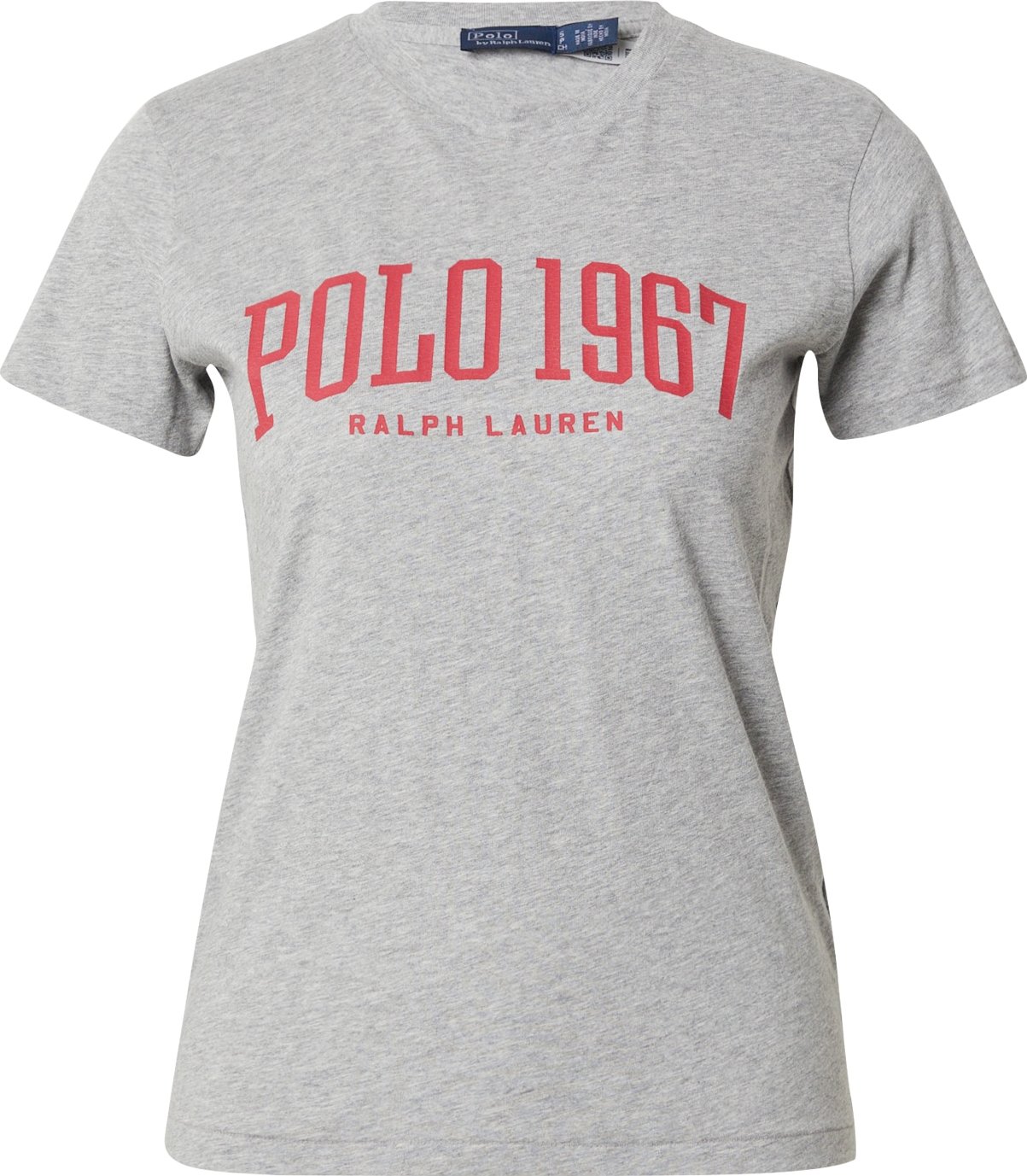 Tričko Polo Ralph Lauren šedý melír / červená