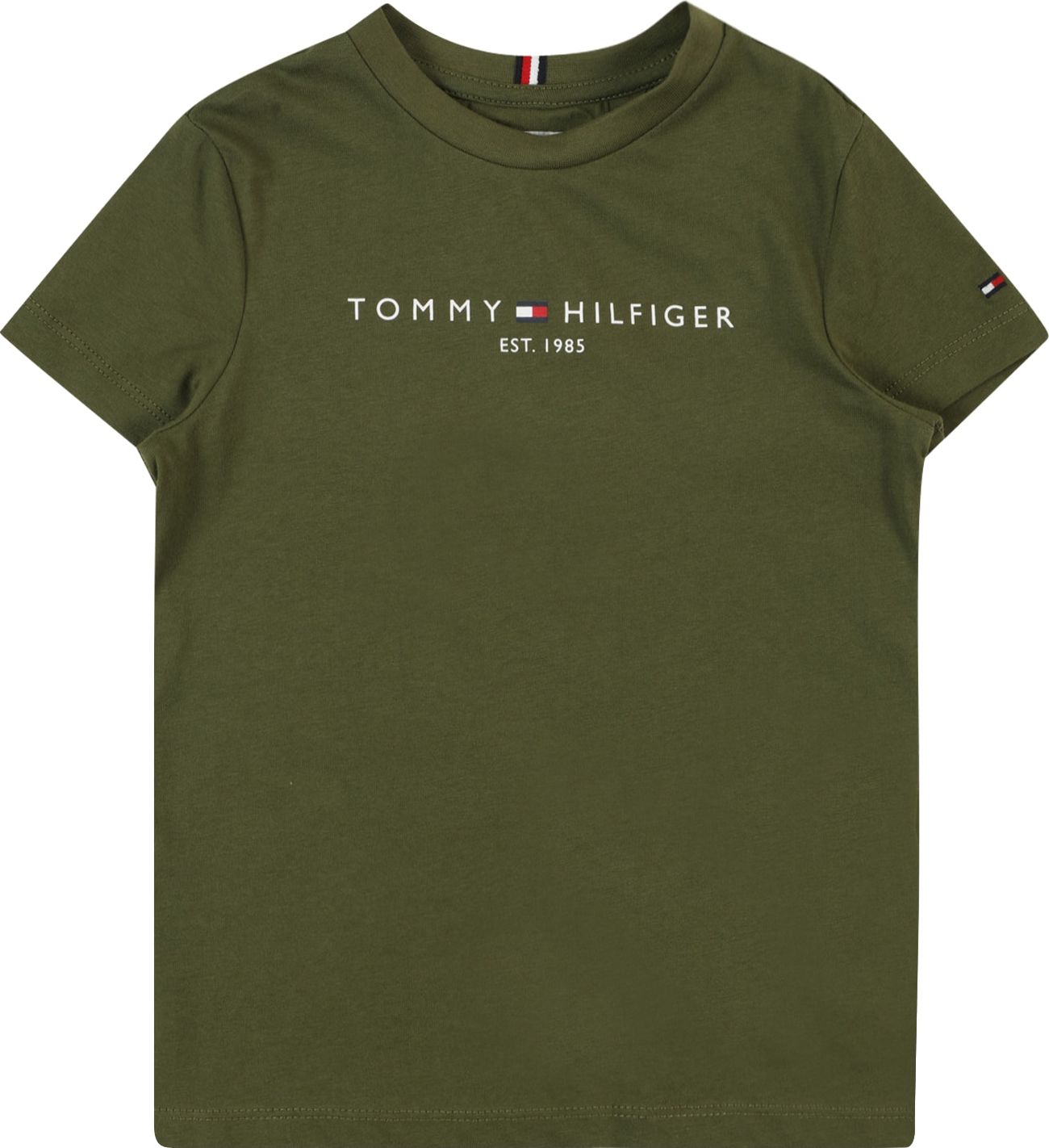 Tričko Tommy Hilfiger tmavě modrá / tmavě zelená / červená / bílá