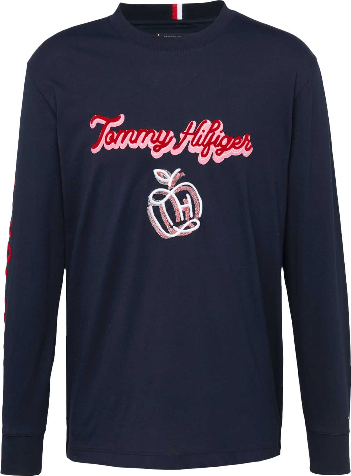 Tričko Tommy Hilfiger námořnická modř / světle růžová / červená / bílá